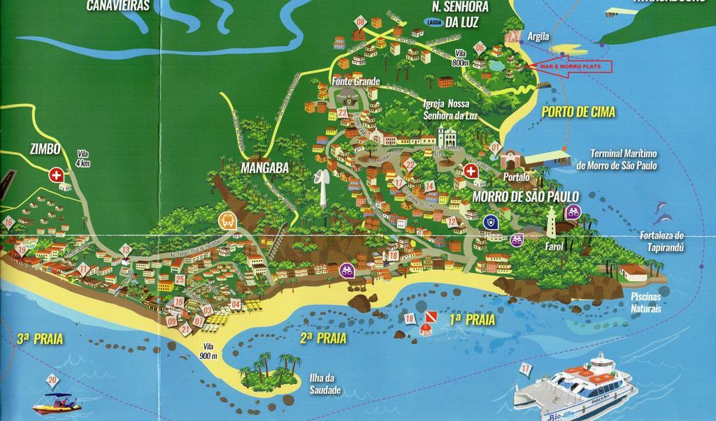 Mar E Morro Flats Apartment Morro de Sao Paulo Ngoại thất bức ảnh